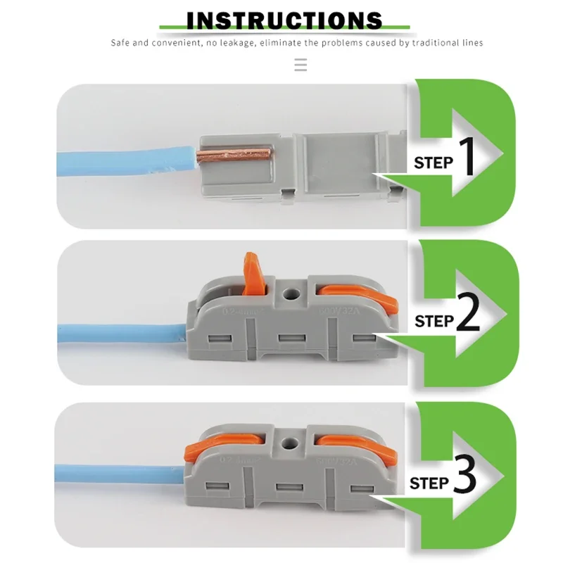 DIY GO Quick Splicing Multiplex Butt Wire Connector Compact Electrical Cable Terminal Block Home Wiring Connectors Junction Box