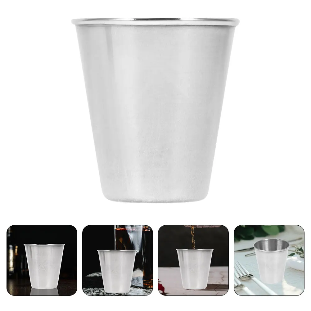

2pcs Stainless Steel Shot Glass 70Ml Small Drinking Cup For Camping Hiking Picnic Juice Cup Metal Beverage Container Reusable