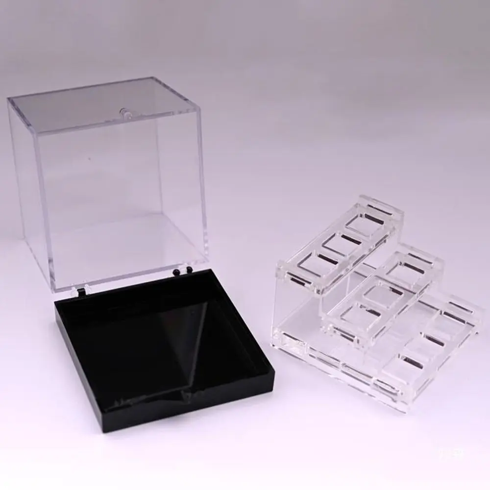 Transparent Acrylic Three-layer Crystal Display Case Multi-functional Stones, Rocks & Gemstones Collection Display Rack