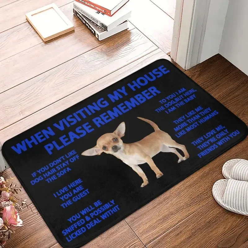 Chihuahua Dog Front Door Floor Entrance Mat Indoor Kitchen Bathroom Doormat Living Room Carpet Rug