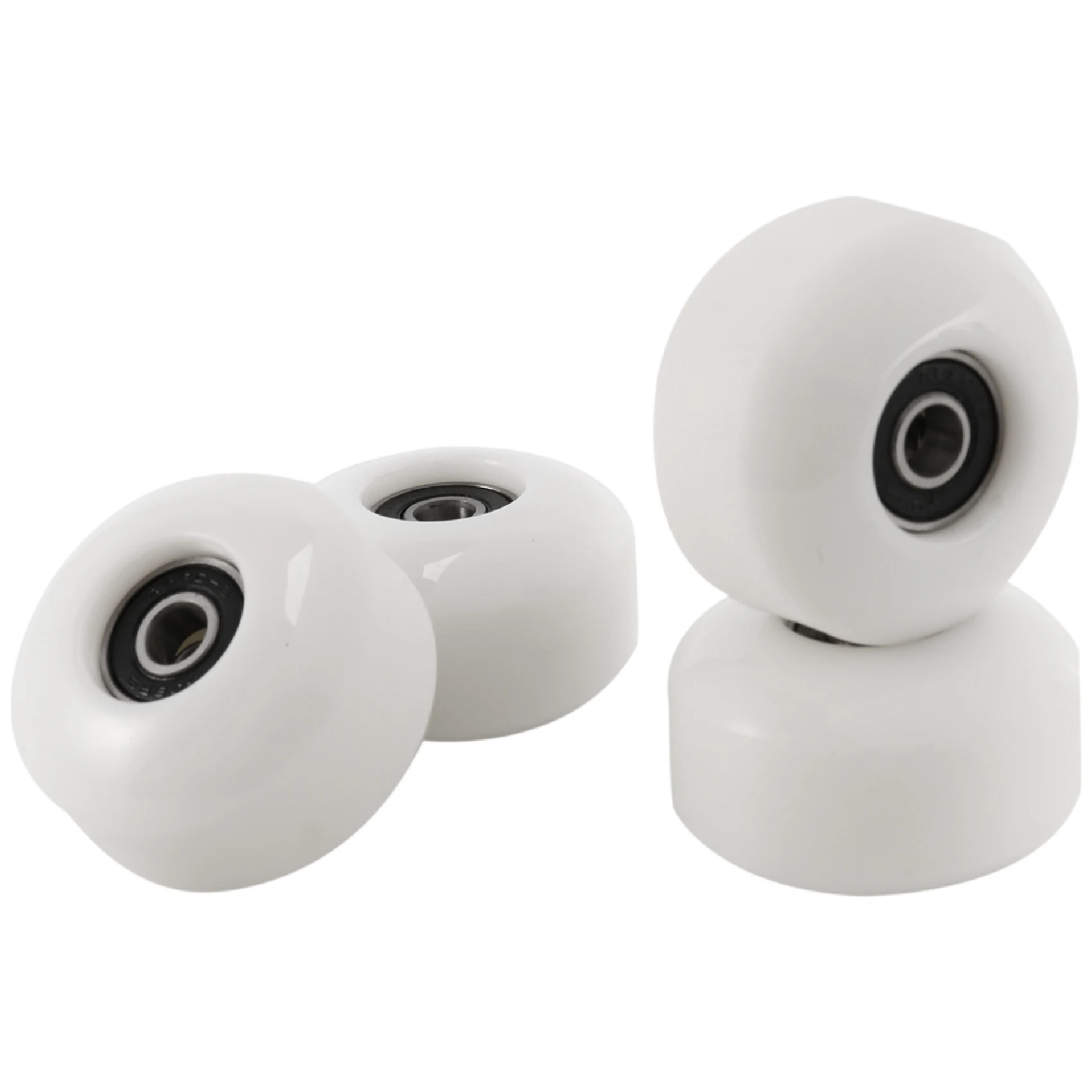 Skateboard Wheels with Bearings 52x30mm Street PU Wheels Skateboard Parts Cruiser Longboard Wheels (Set of 4) White