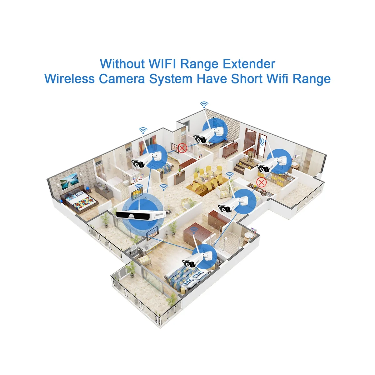 Ripetitore IPC Router WIFI Range Extender per Kit sistema di telecamere di sicurezza Wireless NVR trasmissione avanzata EU Plug