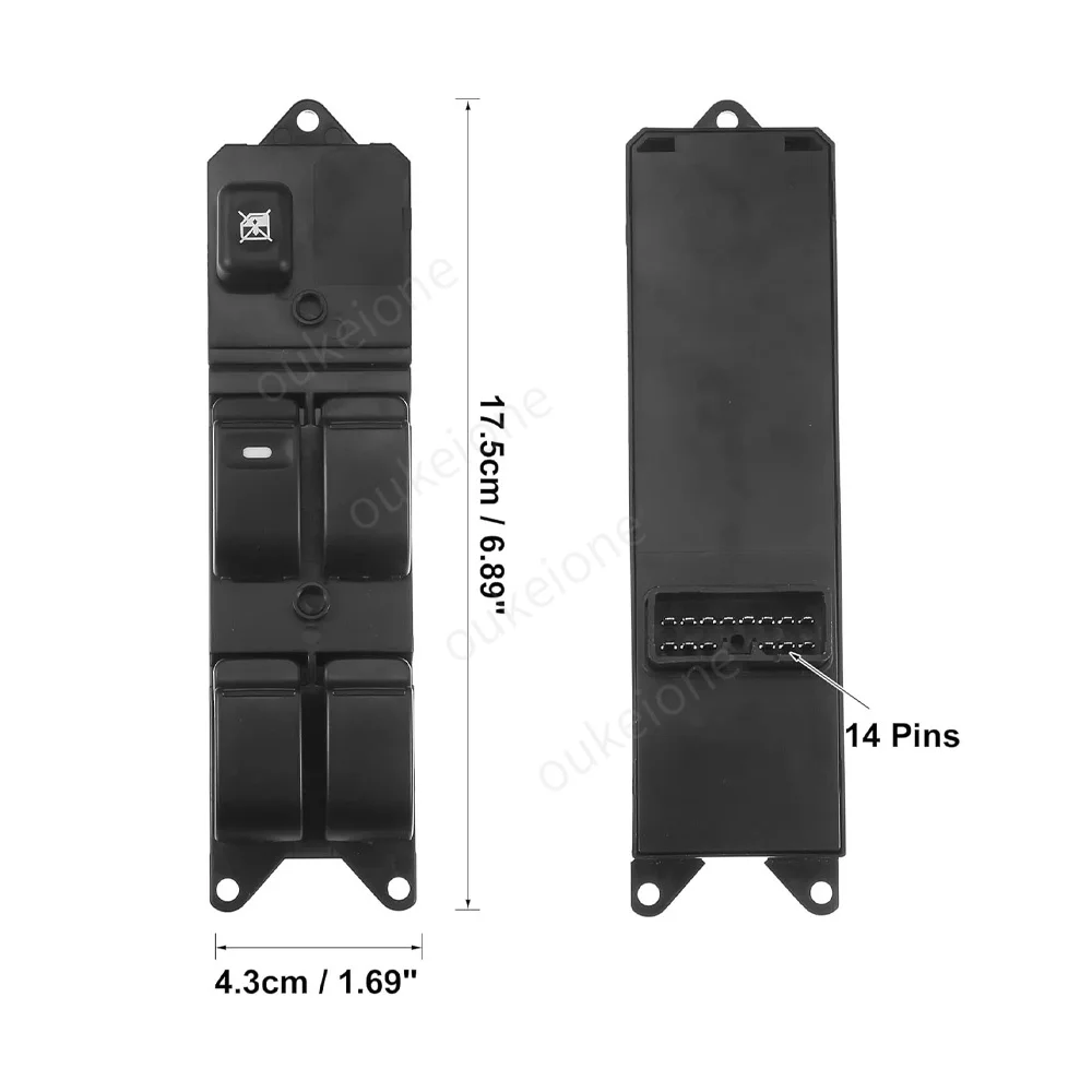 مفتاح تحكم في النافذة الأمامية اليسرى ، MR587942 ، ميتسوبيشي باجيرو مونتيرو الثالث 3 لانسر تريتون L200 ، منافس رياضي جراندس