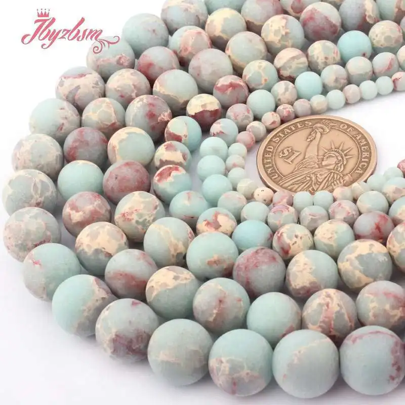 4/6/8/10/12 مللي متر جولة Forst جلد الثعبان جاسبر فاصل فضفاض الخرز 15 بوصة DIY بها بنفسك اكسسوارات حلية صنع المجوهرات قلادة سوار