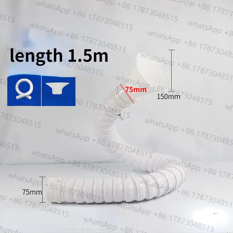 1 x flexibles Rauchabzugsventilatorrohr mit runder Haube zum Löten von Rauchabsaugern, industrielles Rauchabzugssystem