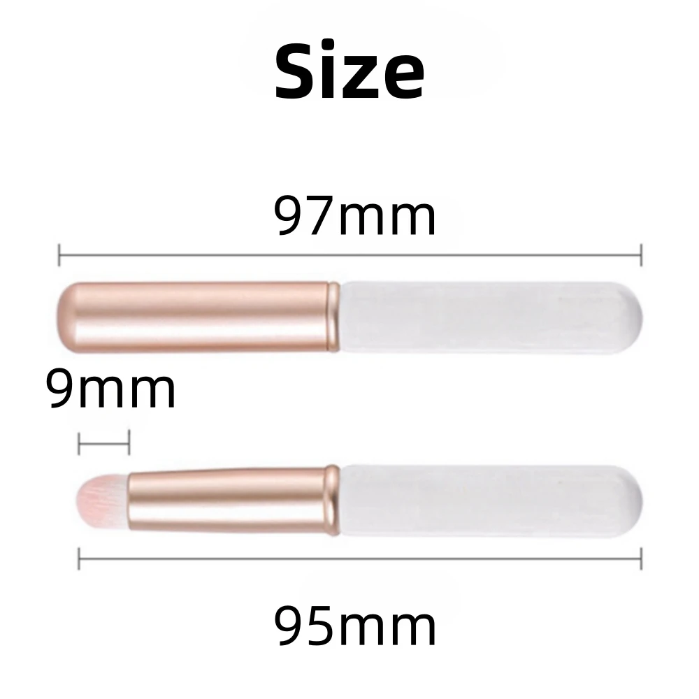 Makeup Brush Round Head Lip Brush Concealer Brush Beauty Cosmetic Lipstick Blending Brush With Cover Professional Makeup Tools