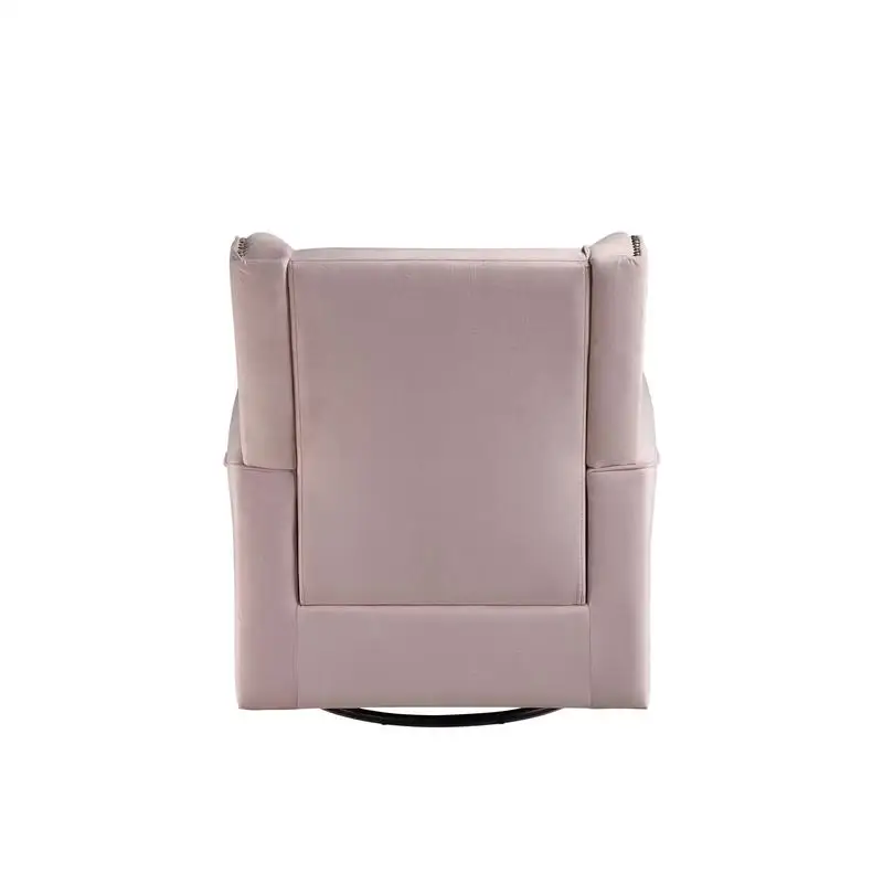 كرسي طائرة شراعية دوار من القماش الوردي