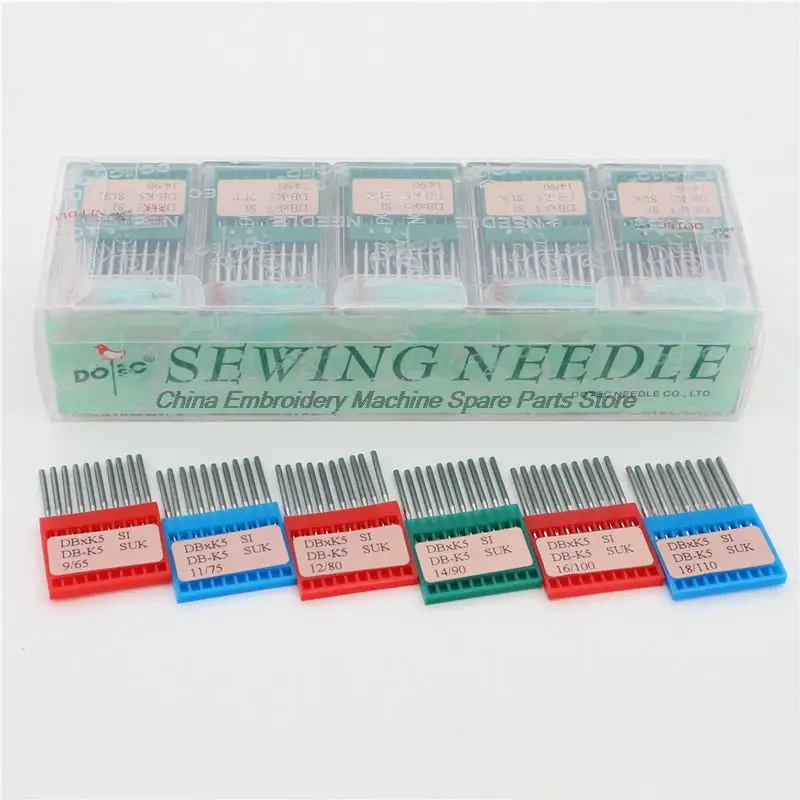 

500pcs Dotec Needles DB*K5 SI DB-K5 SUK Round Head Needle Milk Silk Cotton Mesh Needle Computer Embroidery Machine Accessories