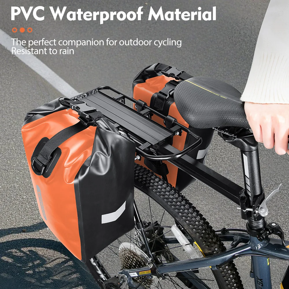 NEWBOLER 10L 20L Wasserdichte Radfahren Fahrrad Gabel Tasche Quick Release Fahrrad Hinten Sitz Stamm Tasche Fahrrad Tasche Fahrrad Zubehör – Detail 5