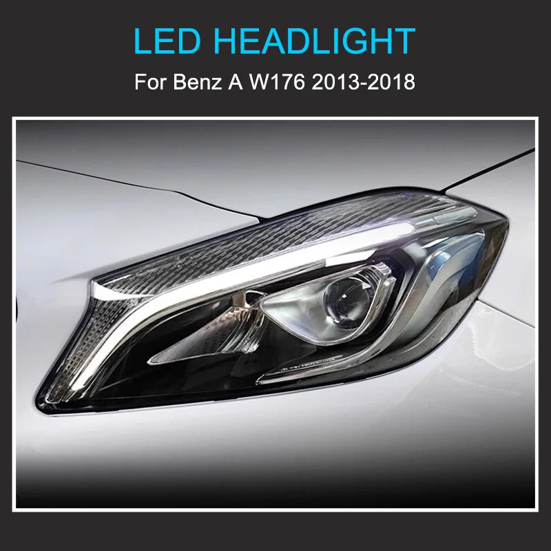 1 Pair LED Head Light Assemly for BENZ A Class W176 2013-2018 Plug and Play Headlights Plug and Play LED DRL Turn Headlights image 3