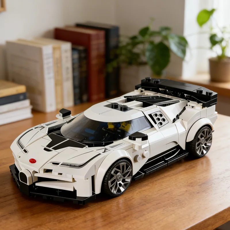 2026 DIY 슈퍼카 77240 부가티 센토디에치 슈퍼카 블록 장난감 선물, 교육용 장난감, 홈 데코레이션