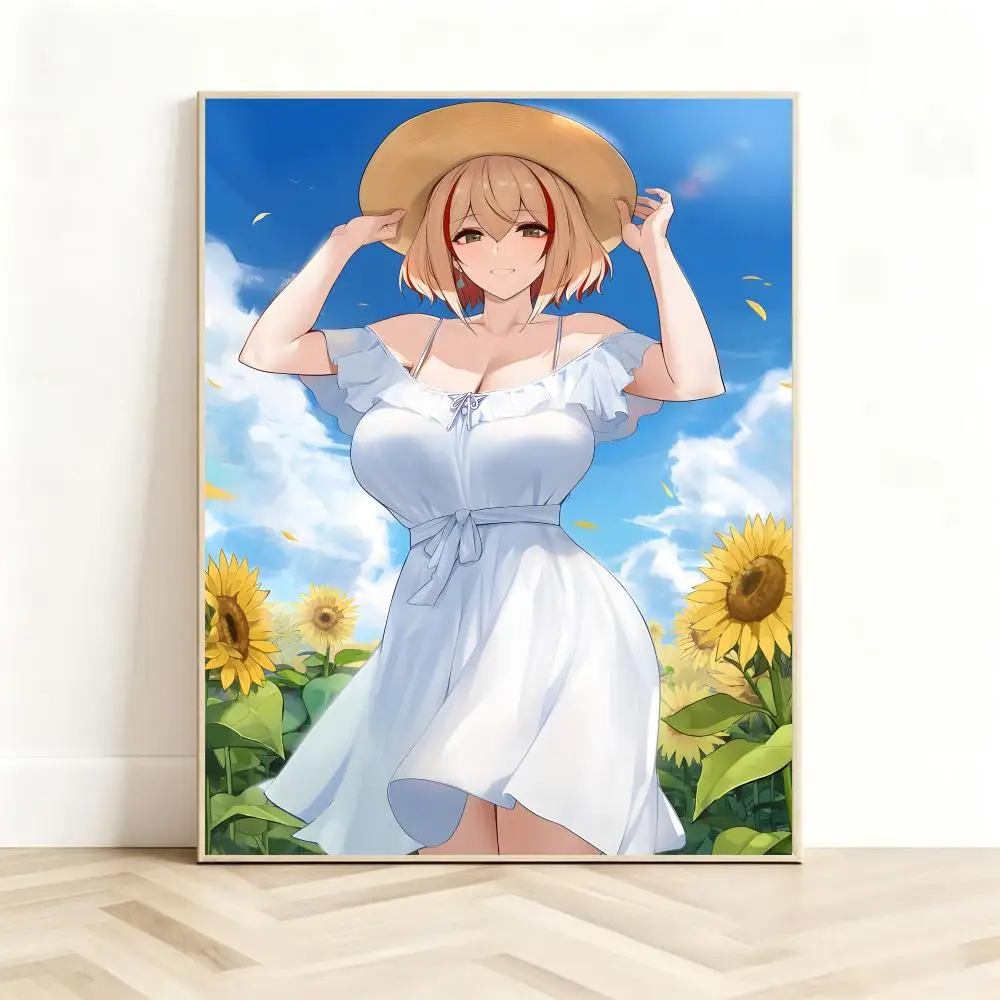 Stylish Game Art A-Azur Lane Poster Classic Self-Adhesive PP Wall Sticker for Living Room Bar Decor Gift