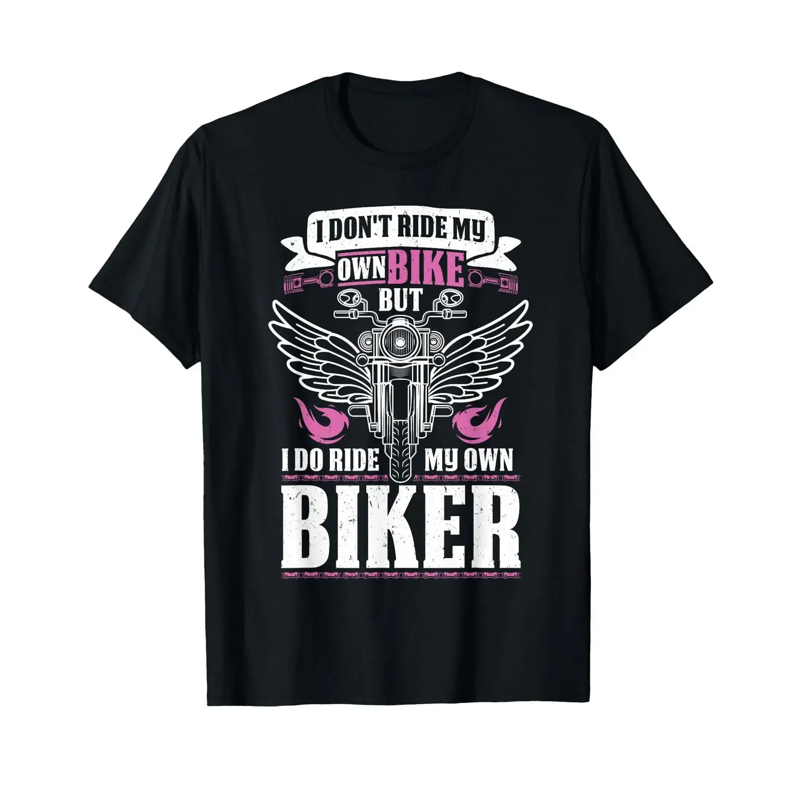 Camiseta vintage pequeña con efecto lavado para mujer, estilo motero, para uso diario, streetwear