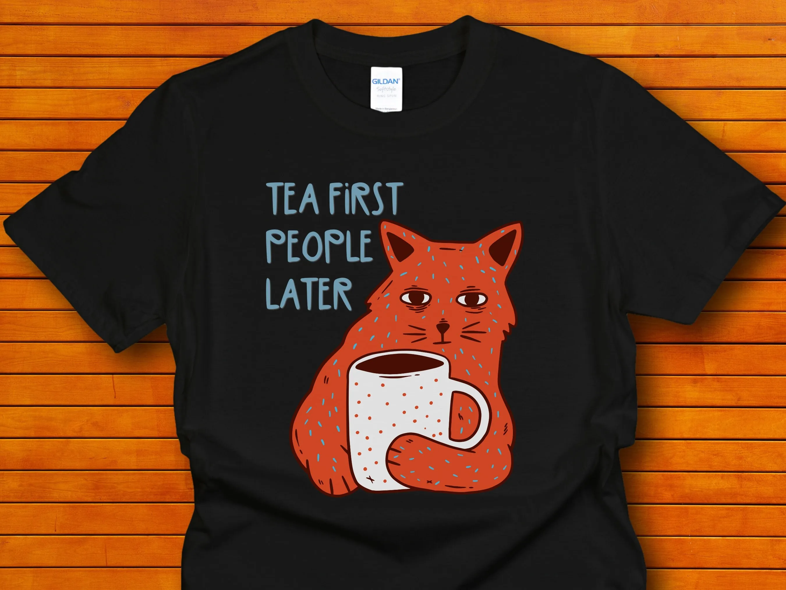 

Tea FirsT T Shirt Funny CaT for Teachers Mom Lover 2090DB