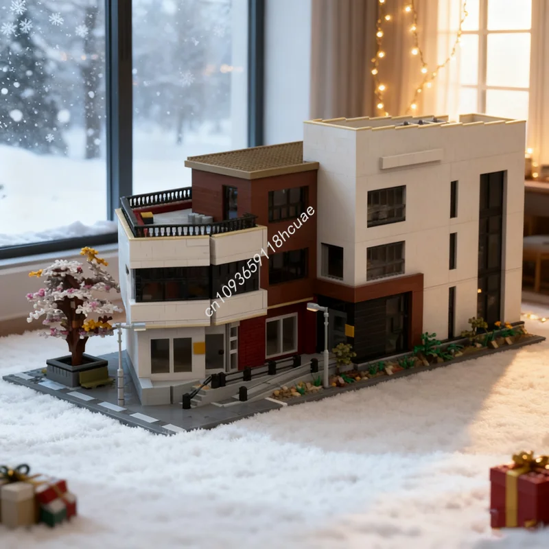 

10338 шт. MOC Ulsan культурный центр модульная модель здания Рождественский подарок блоки сборка творческая идея образовательная игрушка кирпич