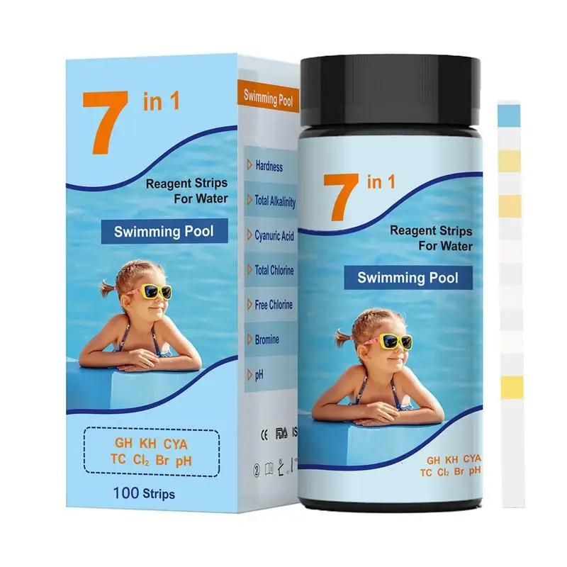 

Swimming Pool Test Strips 7 In 1 Hot Tub Test Strips Water Purity Pool And Spa Test Strips High Sensitivity Test Strips Fast