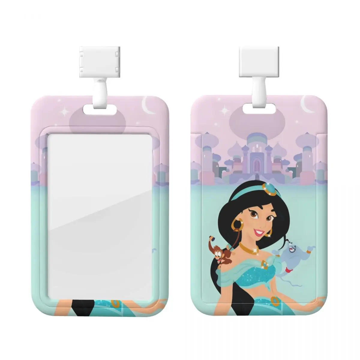 

Custom Cute Cartoon Aladdin Credit Card Holders Neck Strap Lanyard ID Badge Card Holder For Hospitals Engineers Card Holder