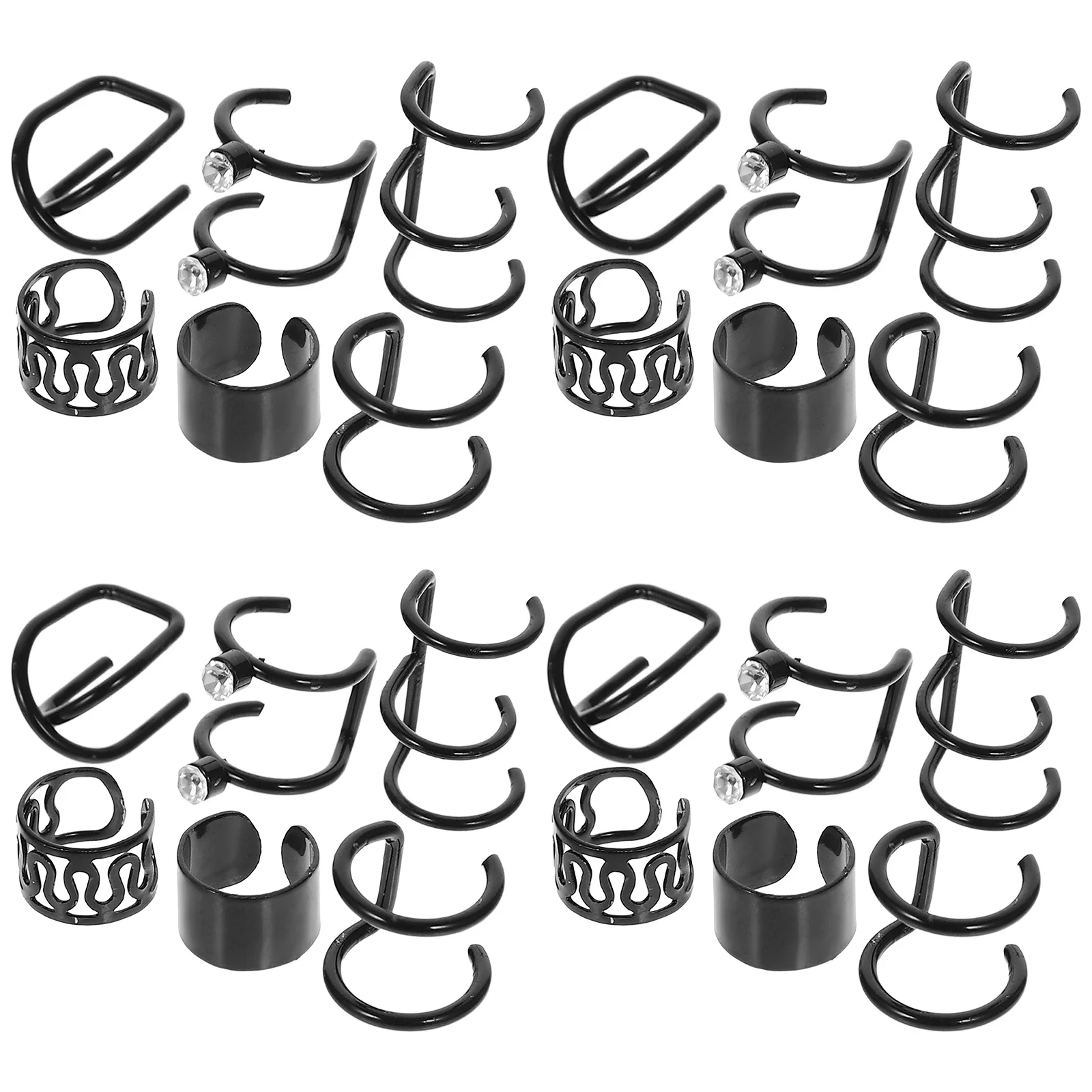 

24Pcs Ear Cuffs Non Piercing Earrings Lightweight Metal Ear Clips for Women Party Casual Braids Dreadlock Hair Jewelry