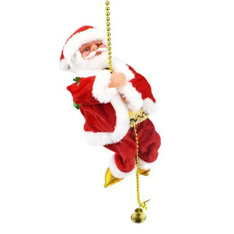 Papá Noel de escalada eléctrico con pilas con luz para decoración navideña y adornos, kit de aseo para hombres Navaja barbero Whal T