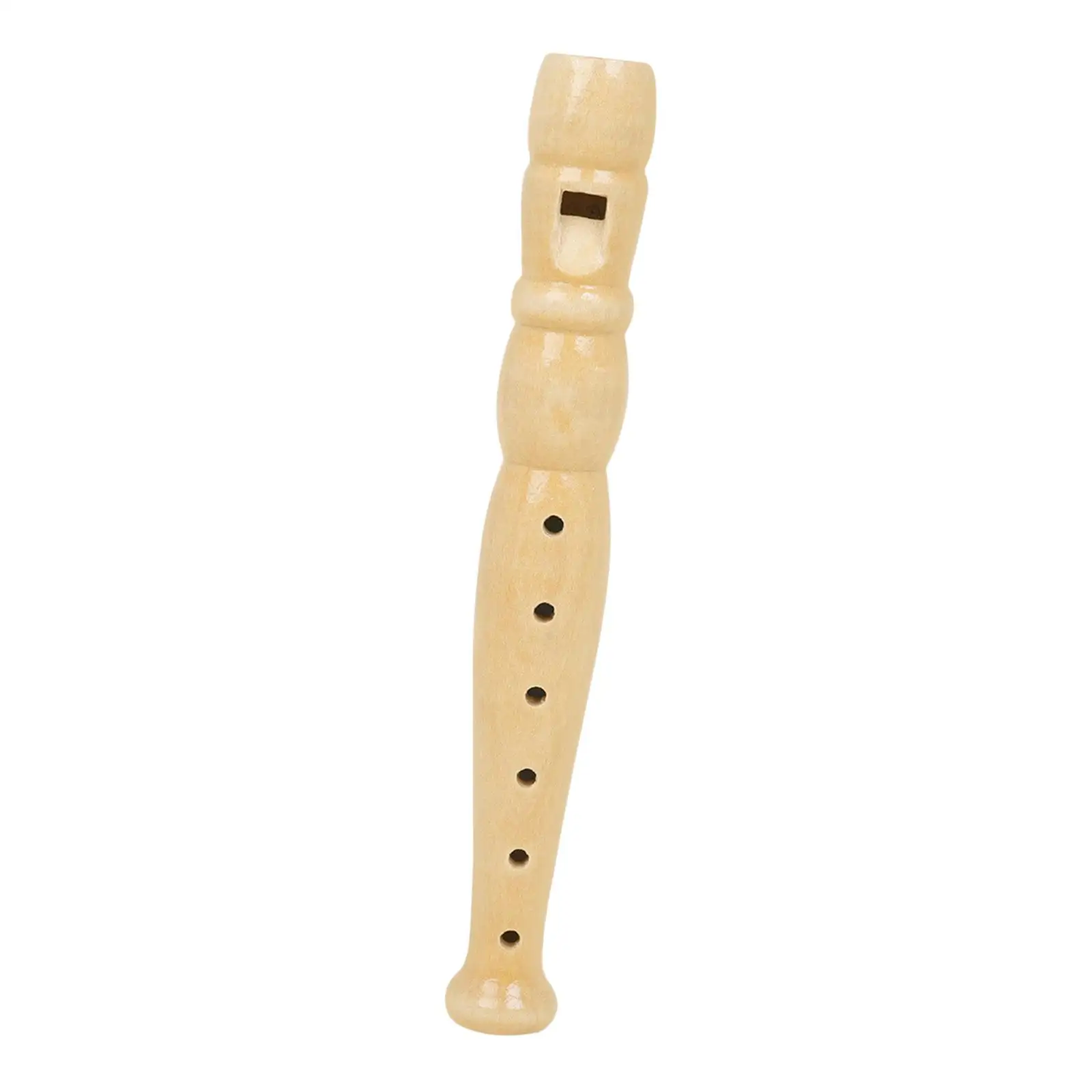 Traditional Wooden Long Flute 6 Hole Soprano Descant Handcrafted Professional Instrument Easy Control Music Gift for Beginners
