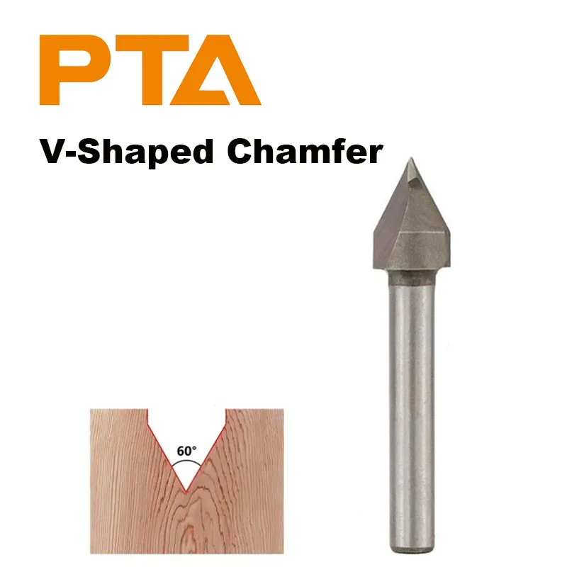 

60 Degree 6mm Shank V Shape Chamfer End Mill Router Bit 3D Milling Cutter for Woodworking Router Bit