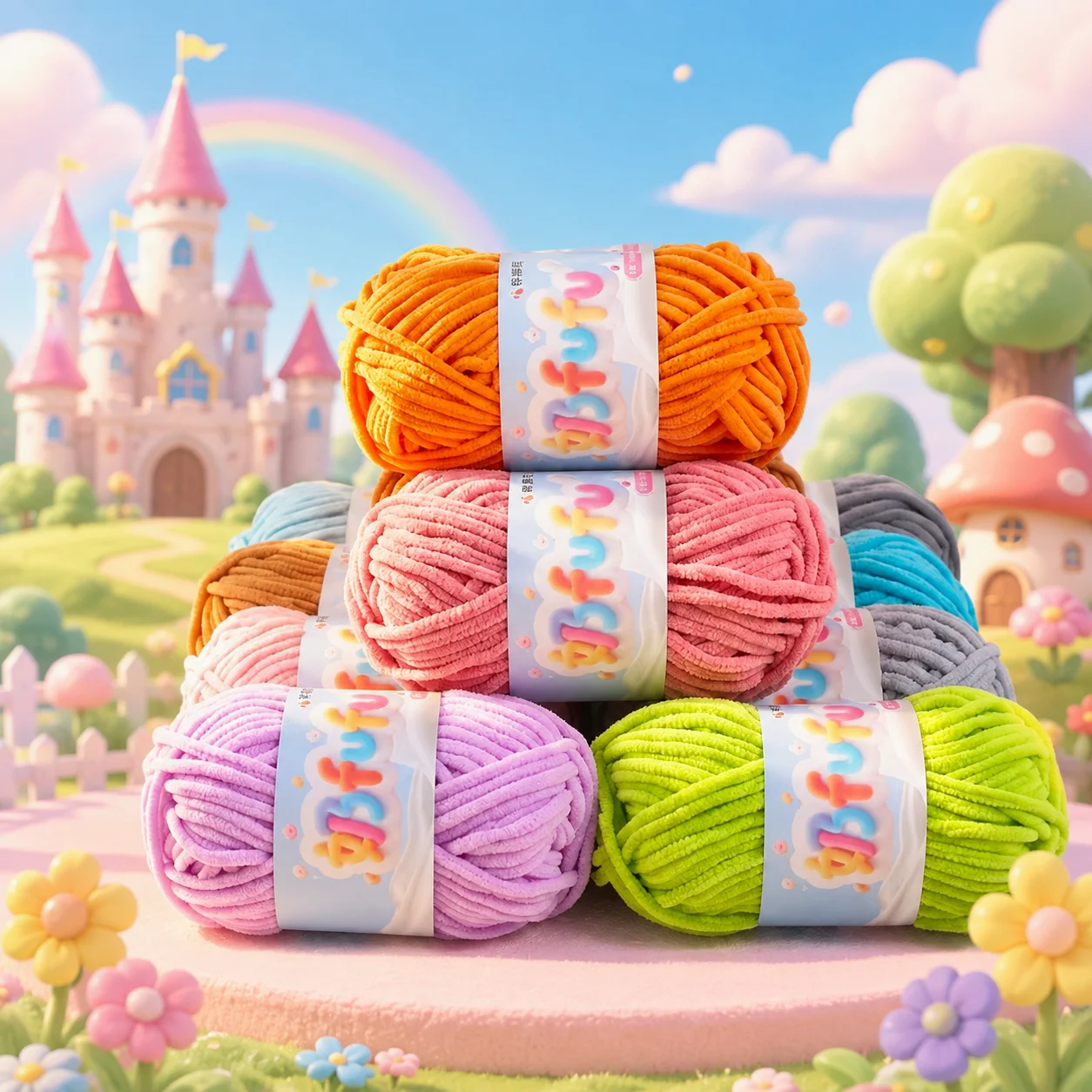 4-Pack of Milk Yarn, Total 160g, Soft and Comfortable, Suitable for Knitting Dolls, Scarves, Hats, Slippers, Bags, Etc. Cloud-Like Texture, Light and Comfortable, Easy to Crochet for Beginners, High-End Yarn