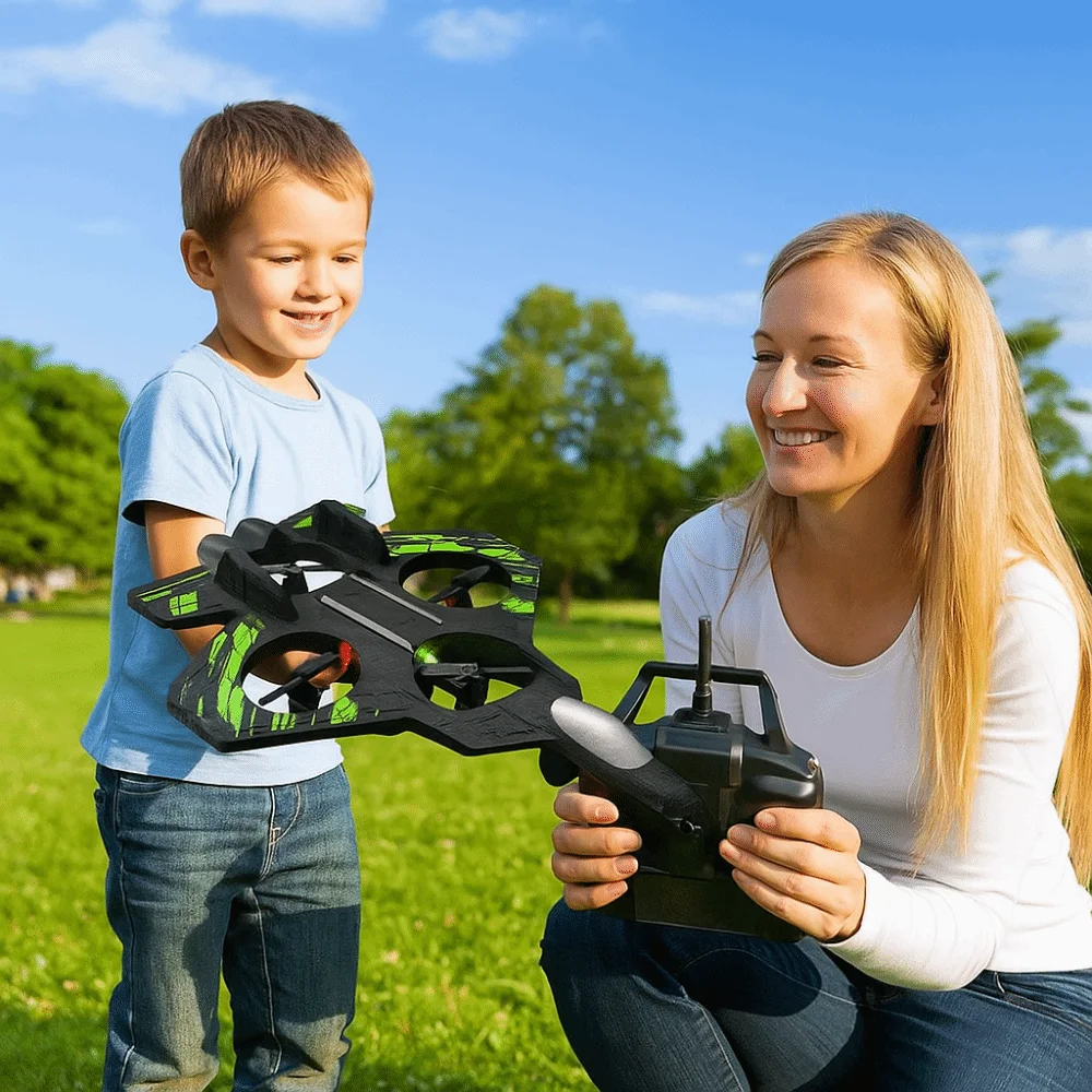 EPP-Schaum-Fernbedienung, Schaumstoff-Kämpfer, wiederaufladbar, 2,4 G, Stunt, vier Motor, Hubschrauber, Spielzeug, Schwerkrafterkennung mit Licht
