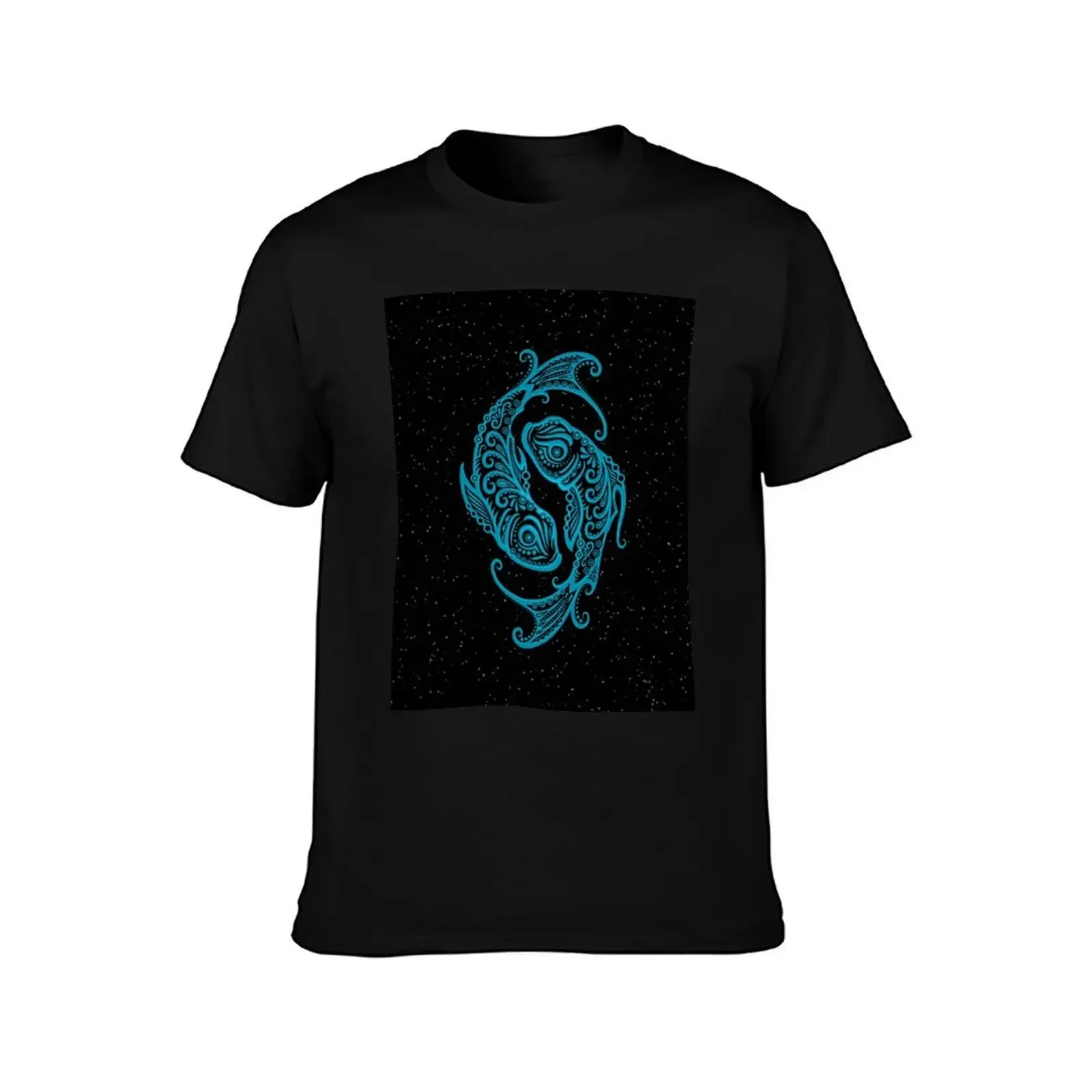 Blue Pisces Zodiac Sign in the Stars T-Shirt rapper graphic tees graphic shirts mens workout shirts