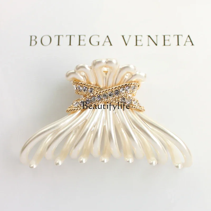 Imitation Pearl Little Daisy Hair Claws, South Korea Imported Hair Accessories, Female