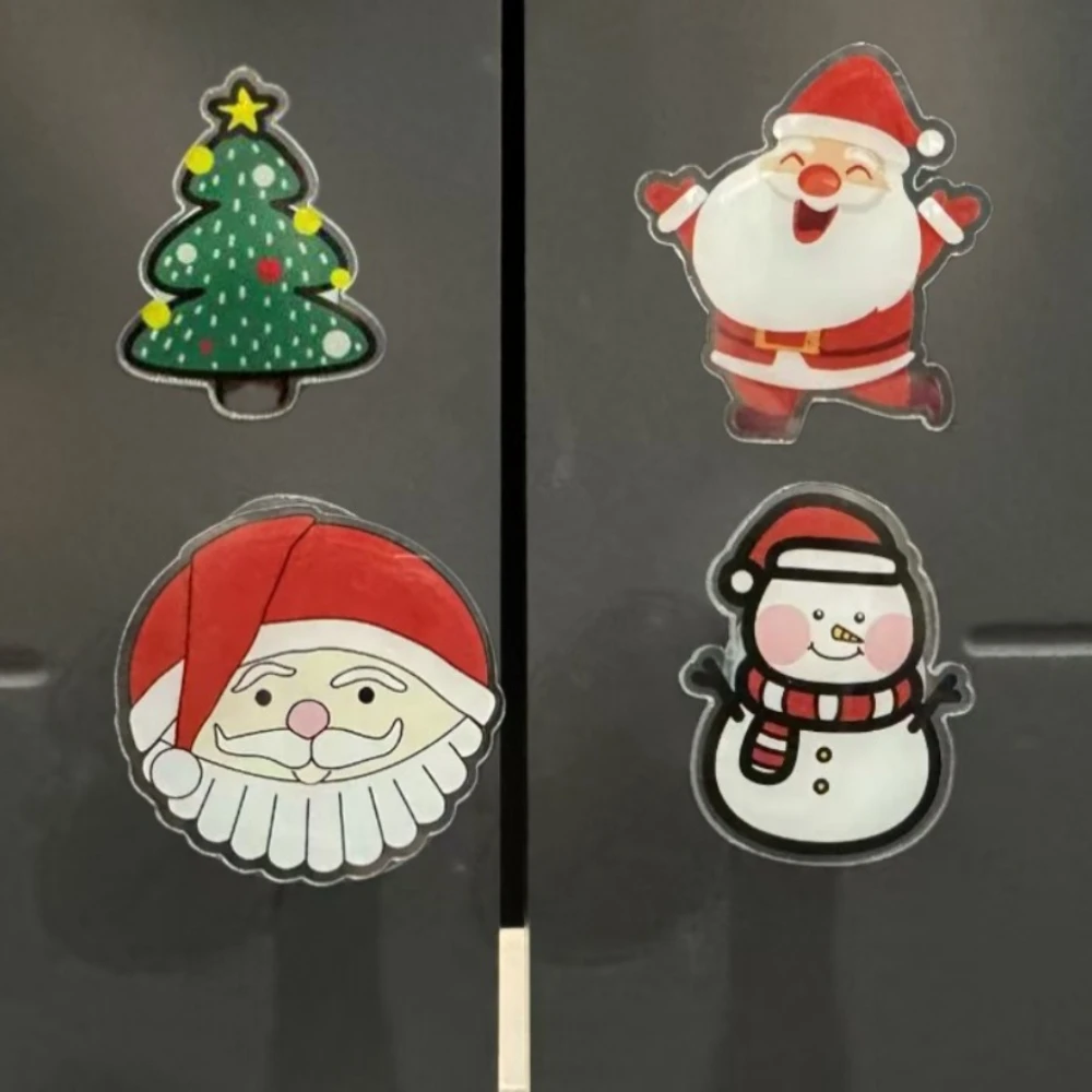 

1sets Christmas Door Handle Gloves Santa Christmas Tree Door Knob Covers Holiday Party Decor Kitchen Appliance Protectors