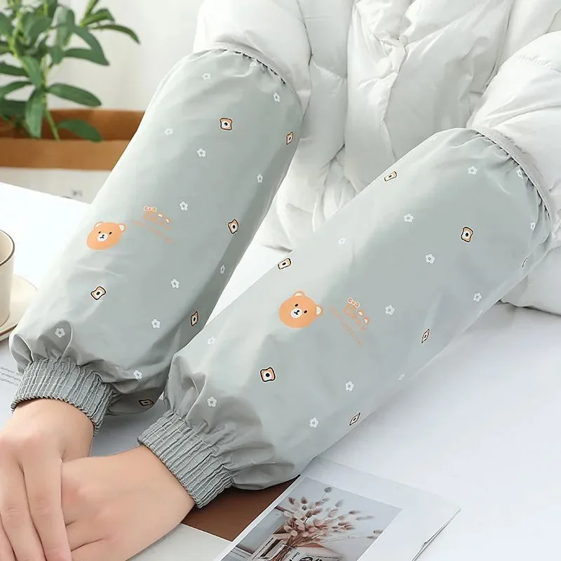 1Pair Waterproof Oil-proof Oversleeves Suitable for Autumn and Winter Kitchen Household Chores Office Work Anti-dirt Sleeves
