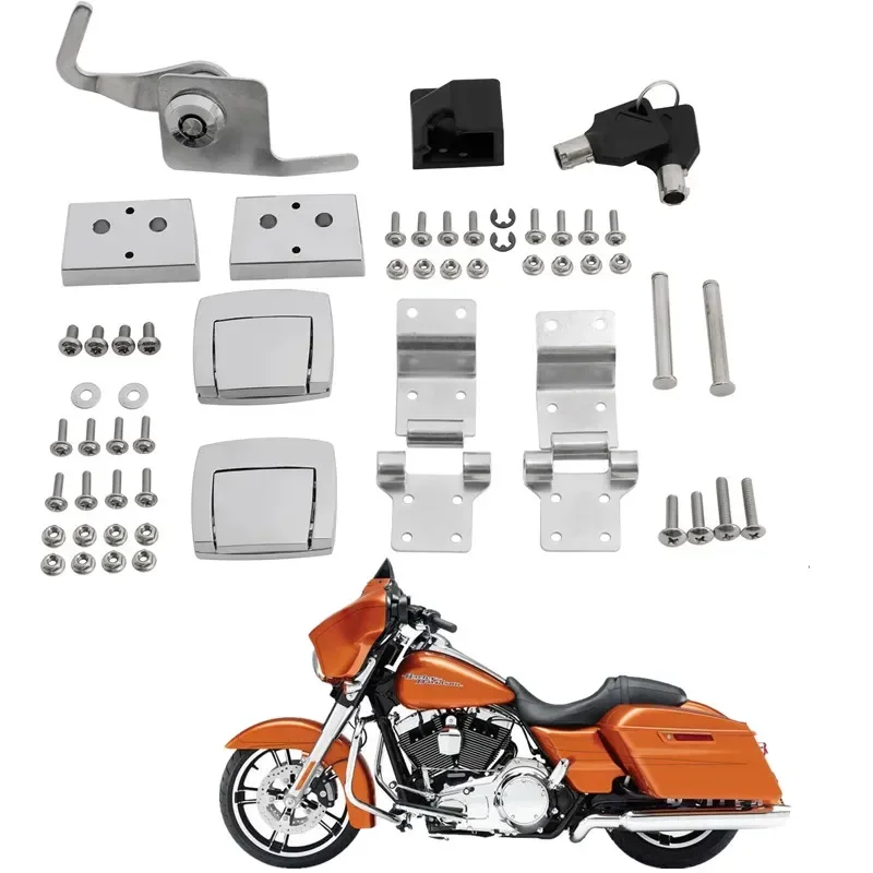 For Harley Tour Pak Street Glide Road King 1988-2013 Motorcycle Parts Pack Trunk Latches Hinges Lock