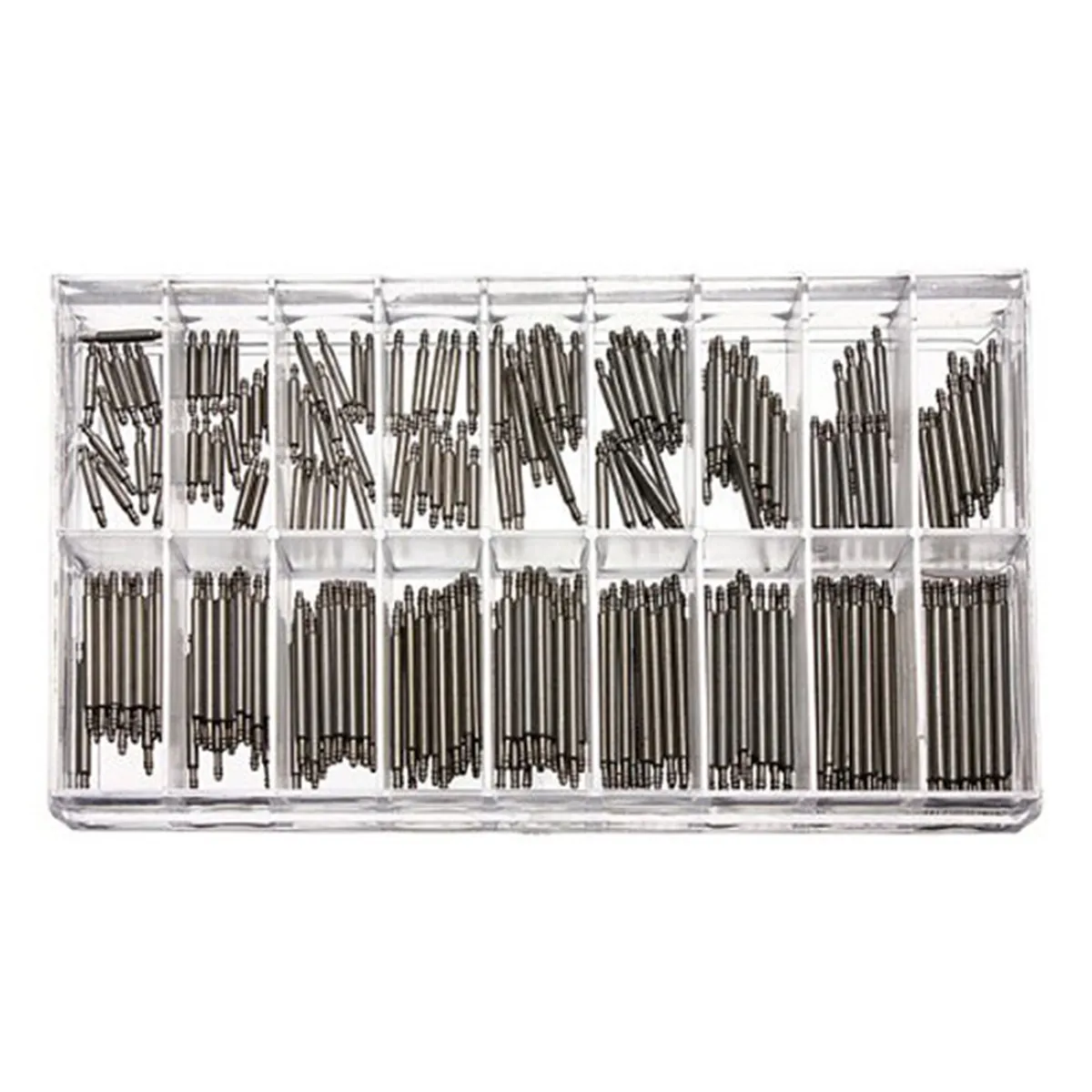 Barres à ressort pour bracelet de montre en acier inoxydable, 360 pièces, Double bride, broches de liaison de 8 à 25mm, Kit d'outils de réparation pour dissolvant, barres à ressort pour bracelet de montre