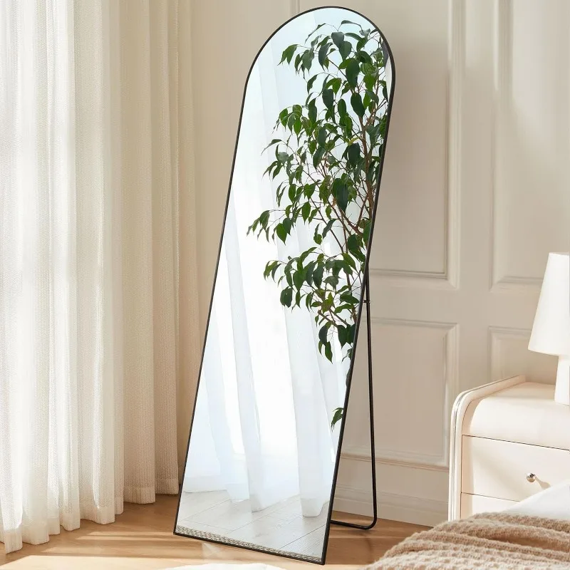 

Arched Full Length Mirror 59"x16" Full Body Floor Mirror Standing Hanging or Leaning Wall, Arch Wall Mirror with Stand Aluminum