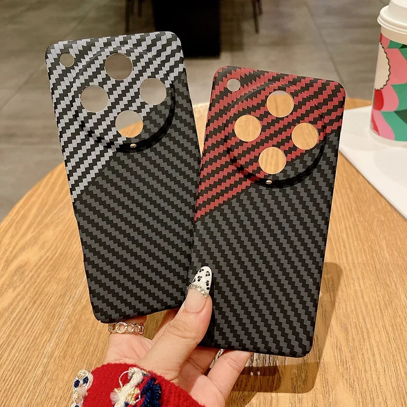 Luxury Slim Carbon Fiber Pattern Hard PC Back Cover For OPPO Find X8 Pro FindX8 Pro 5G ShockProof Phone Cases Coque Fundas