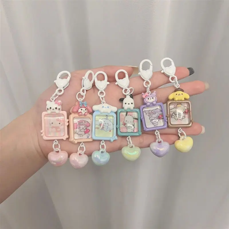 Sanrios Anime Kawaii toy MyMelody hellokittys Cinnamoroll Sanrios PochaccoPompom Purins celebrity keychain pendant Christmasgift