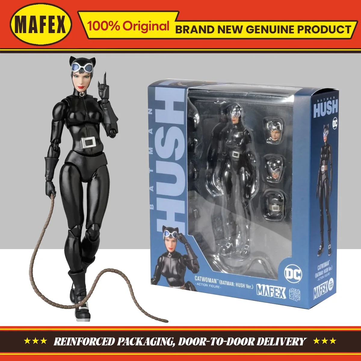 En stock, juguetes Medicom Mafex, DC Comics, Batman Hush: Catwoman, colección de figuras de acción 1/12, modelo Original, juguete, adornos, regalos