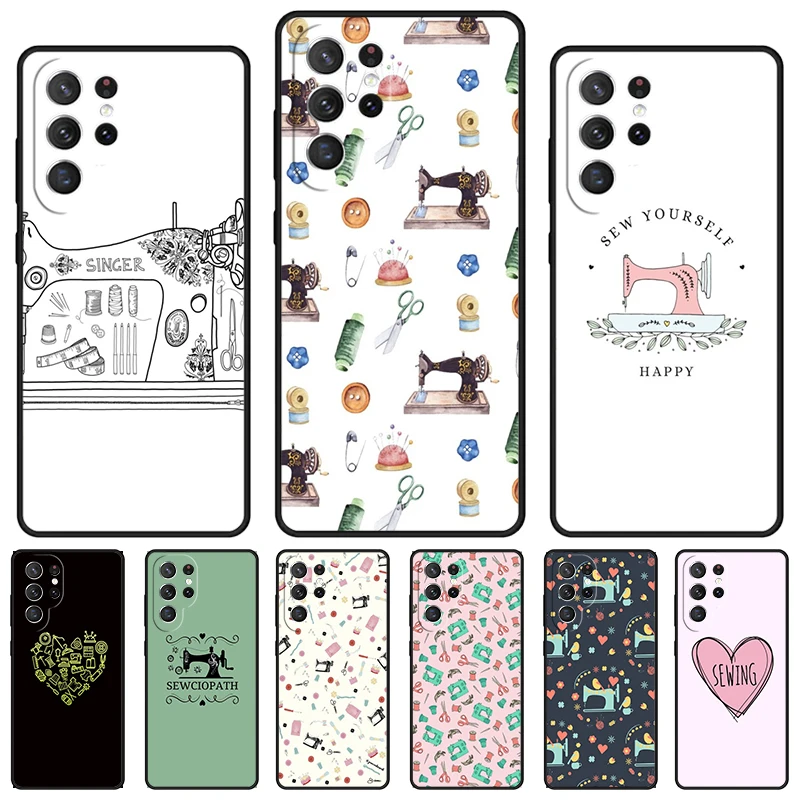 Sewing Machine phone case For Samsung Galaxy S24 S23 S22 Ultra Note 10 20 Plus S8 S9 S10 S20 S21 FE Cover