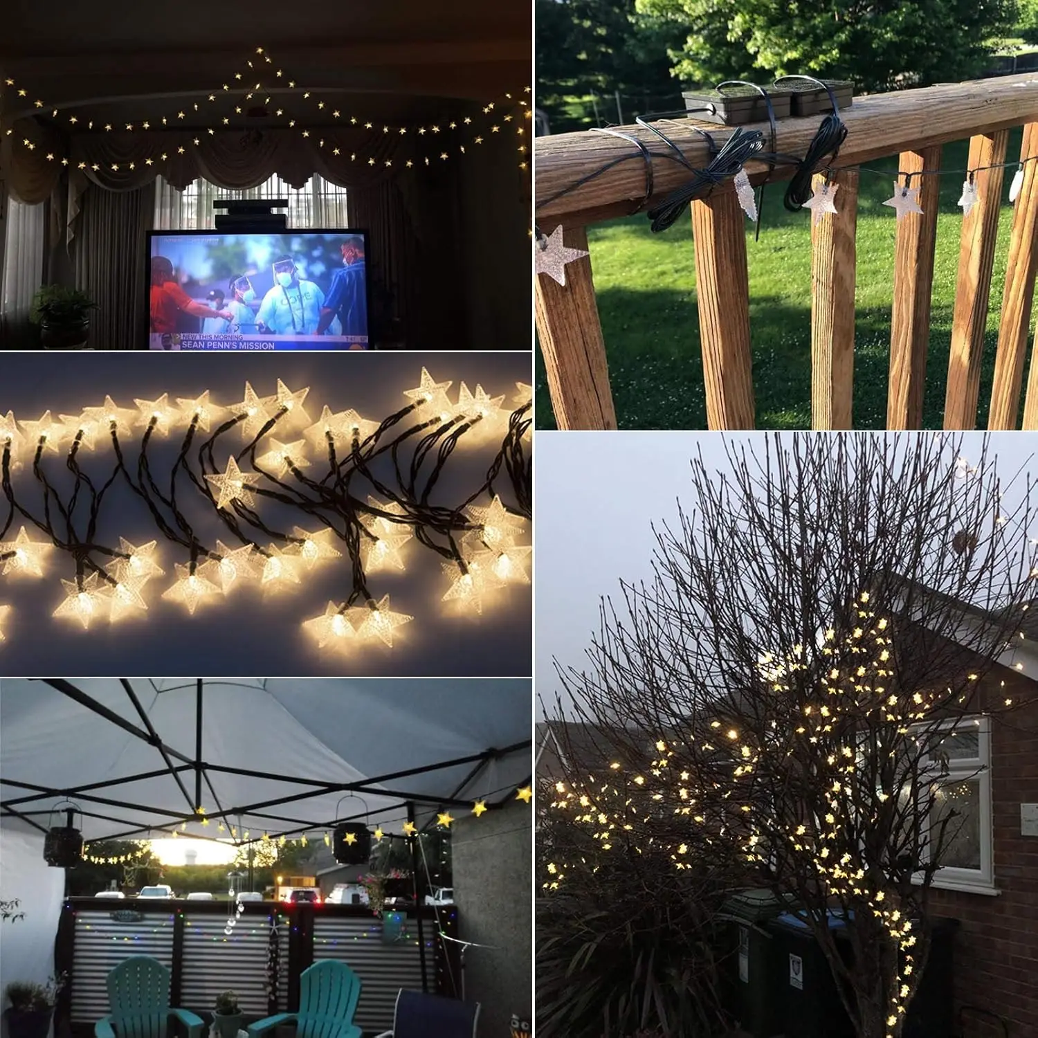 

Solar Lamps Star Garlands String Light Outdoor Fairy Lights 50 LED for Garden Waterproof Outdoor Lighting Home Yard Christmas