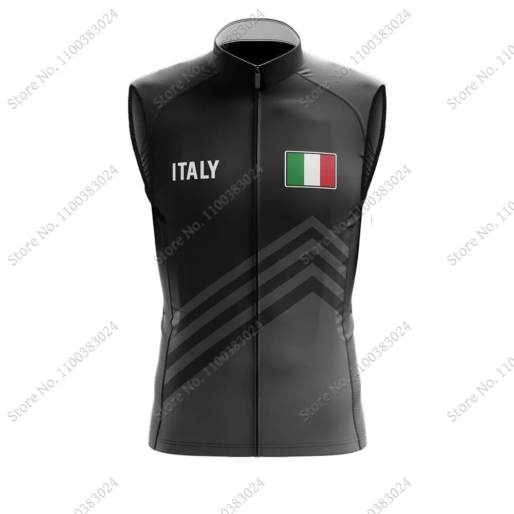 2022 Italy National Team Sleeveless Jerseys Italia Summer Bicycle Vest Cycling Jersey Mens Warm Bike Clothing Maillot Gilet