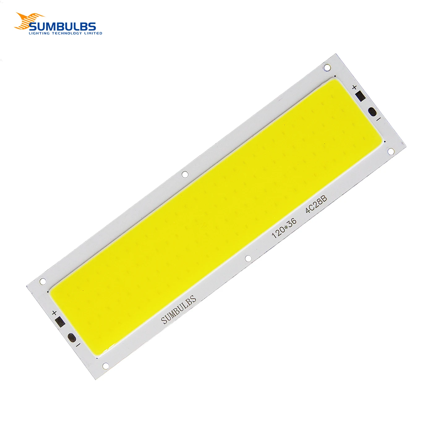 تيار مستمر 12 فولت LED COB 12 واط رقاقة مصدر الضوء قطاع لوحة لمبة-دافئة/طبيعية/باردة أبيض/أزرق/أحمر/أخضر الألوان 120x36 مللي متر لمصباح سيارة DIY