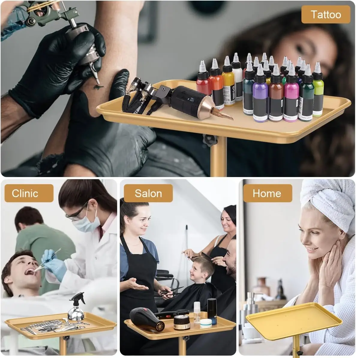 Metall Friseur Trolley Tablett Rollwagen hoch verstellbare Haar Beauty Spa multifunktion ale Wagen Aufbewahrung ständer Haar Profiling Werkzeuge