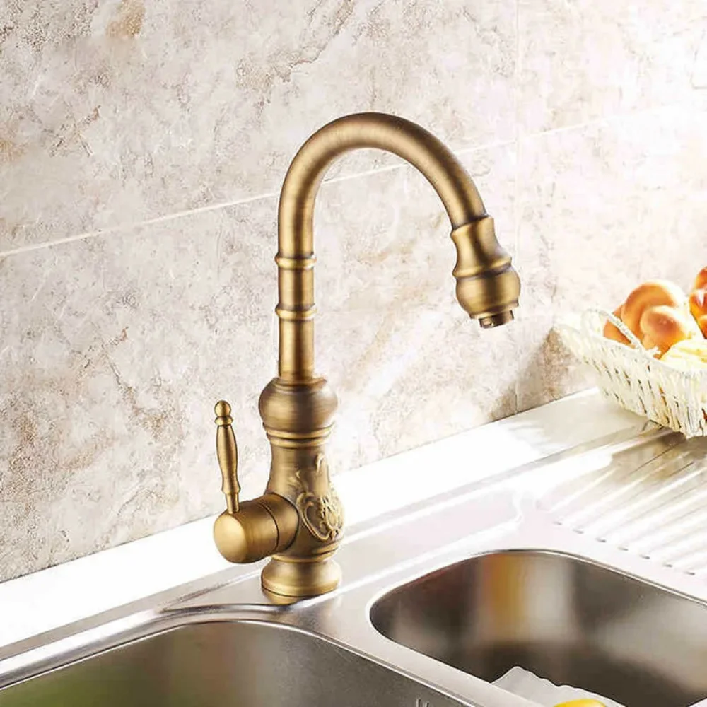 Antique kitchen faucet brass, online technical support for luxury classic modern