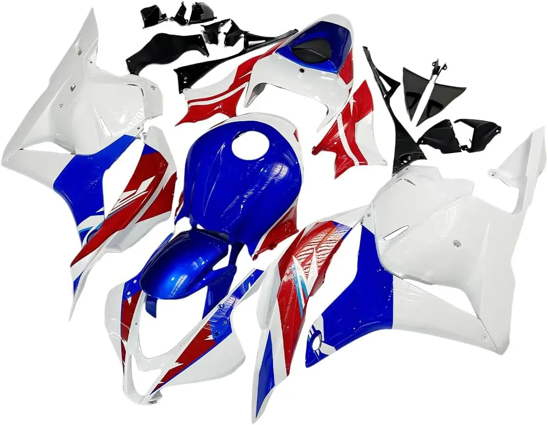 الأزرق الأبيض الأحمر الهدايا المجمعة لهوندا CBR600RR F5 2009 2010 2011 2012 حقن Fairings ABS البلاستيك هيكل السيارة