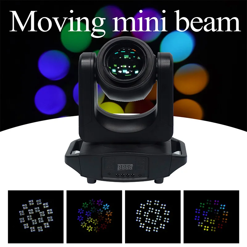 

LED Moving Head Beam Light 60W DJ Stage Lighting with 10 GOBO 8 Colors by DMX and Sound Activated Control Spotlight for Disco