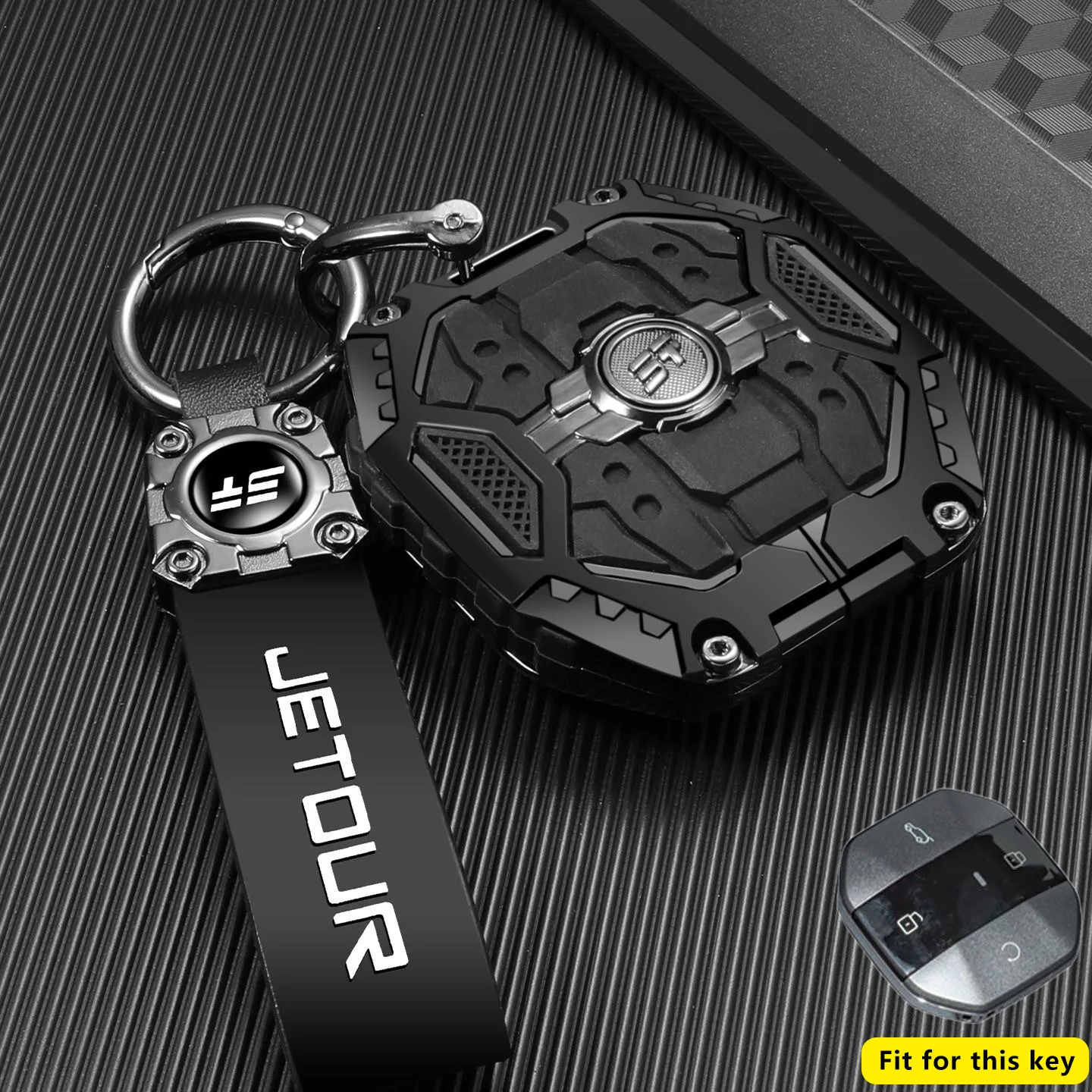 Zinc Alloy Key Fob Case for Jetour Freedom T2 Freer Traveller T1 2025+ Remote Cover Bag Shell Keychain Holder Car Accessories