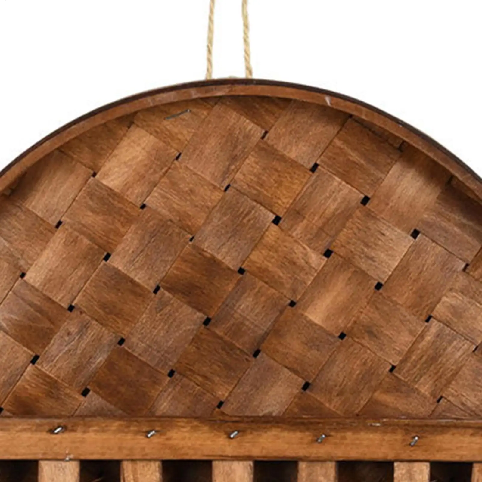 Woven Wall Baskets Decorative Woven Wooden Farmhouse Holder Plant Basket For Home Indoor Dried Flower Fake Plant Entrance
