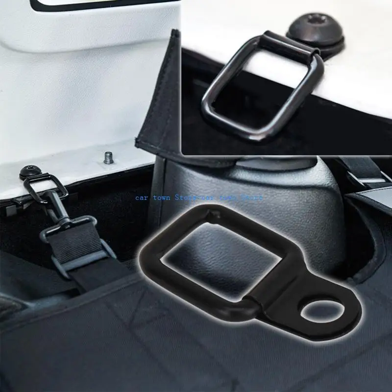 

RXJE 8Pcs Black D Pull Hook Tie Down Anchors Ring Cargo Tie Down Ring for Car Truck Trailers RV Boats