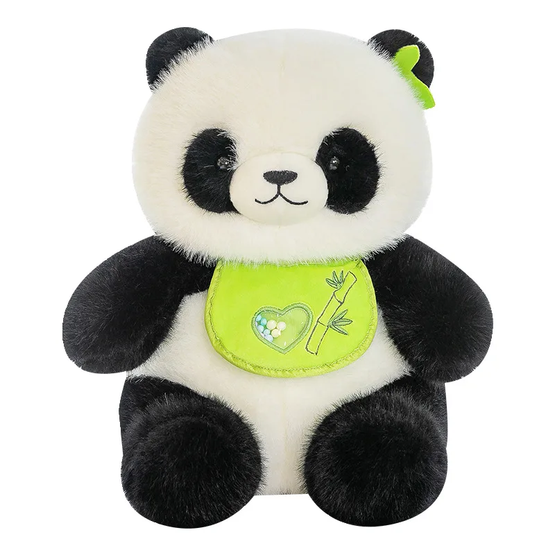 1 Stück Panda-Spielzeug, niedliches Bambus-Lätzchen, Panda-Blumenkissen, Weihnachts- und Geburtstagsgeschenk für Jungen und Mädchen, Plüschpuppe, Kuscheltiere