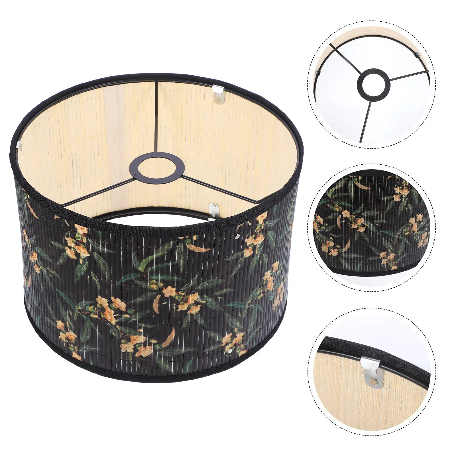 

Bamboo Lampshade Ceiling Light Shade Rustic Pendant Ch Decorative Lamp Cover H woven Home Lighting Accessories Bamboo